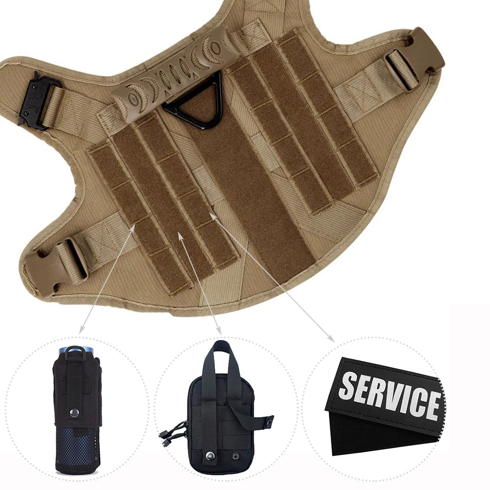 Military Large Dog Harness Pet German Shepherd Malinois Training Vest Tactical Medium Dog Harnesses Hunting for Dogs Accessories