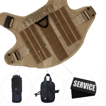 Military Large Dog Harness Pet German Shepherd Malinois Training Vest Tactical Medium Dog Harnesses Hunting for Dogs Accessories